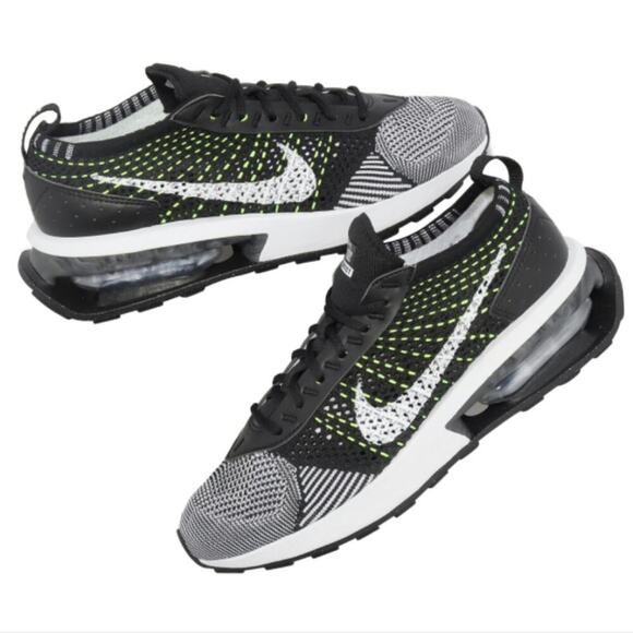 Nike Air Max Flyknit Racer Black White Volt women's‎ size 8.5 new!!! - Picture 1 of 11